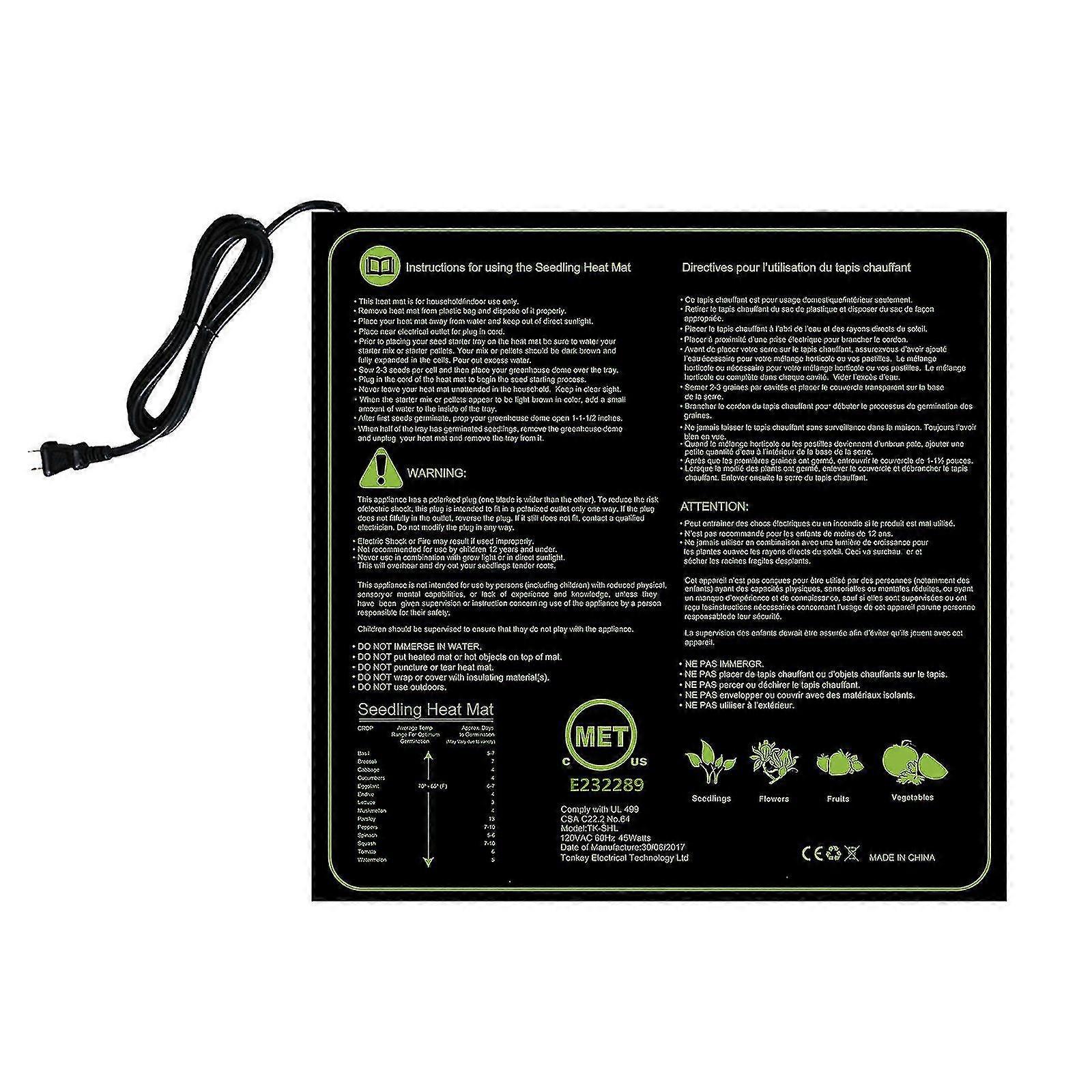 2023 New Waterproof Seedling Heat Mat For Seed Starting, Heating Pad For Indoor Plants Germination Hydroponic, Beer Brewing Fermentation Hot (xiatia