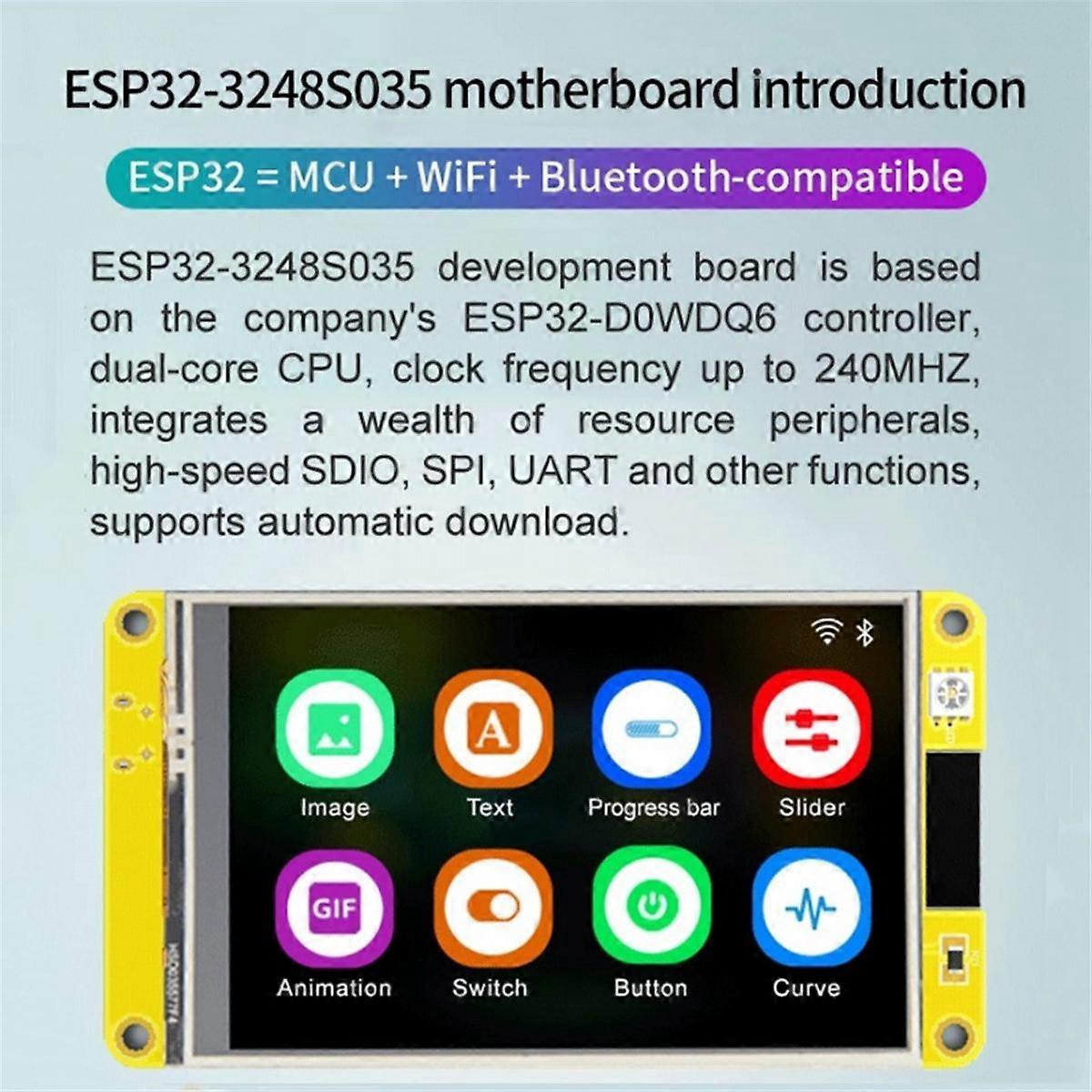 3.5 Inch Smart Display for LVGL ESP32 Wifi and Bluetooth Development Board Screen LCD TFT Module - A