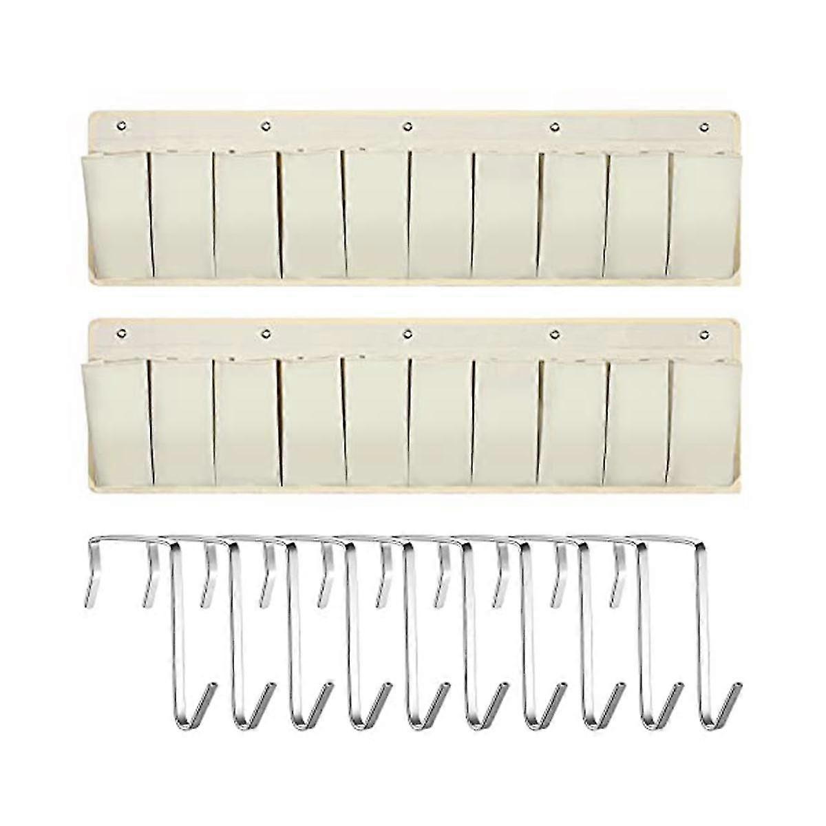 2pcs Rv Shoebag Rv Shoe Storage Organizer 44.1 Inch Hanging Shoebag Bedside Storage Bag With 10 For Shoes Toy Tool B