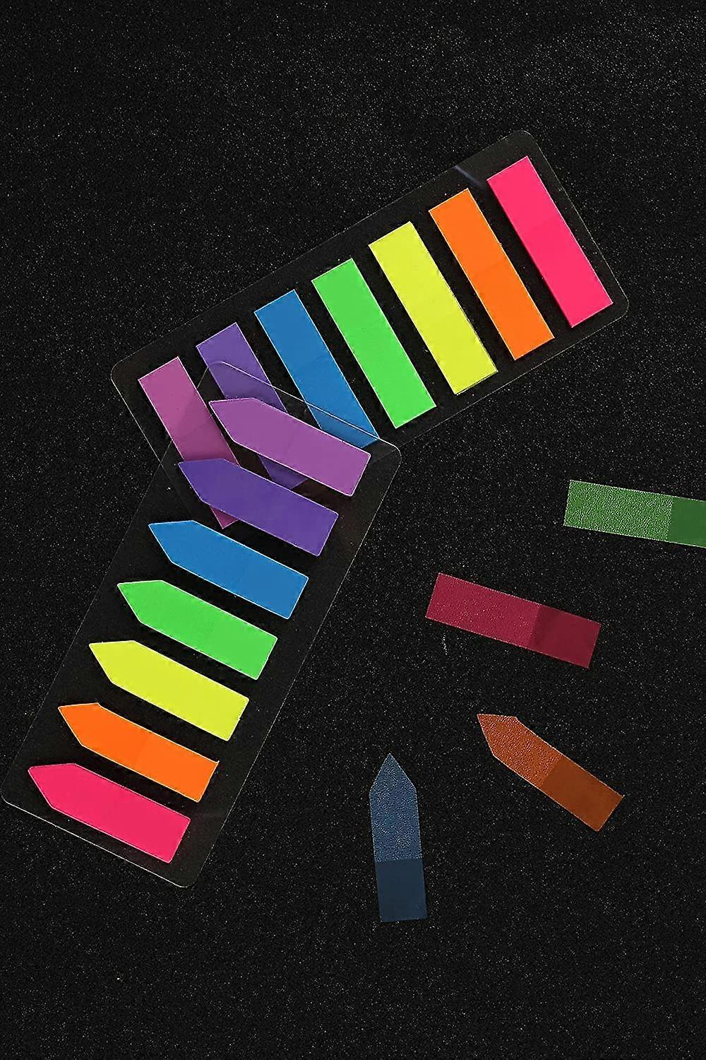 4 Sets Neon Page Markers Colored Index Tabs, Fluorescent Sticky Note For Page Marker