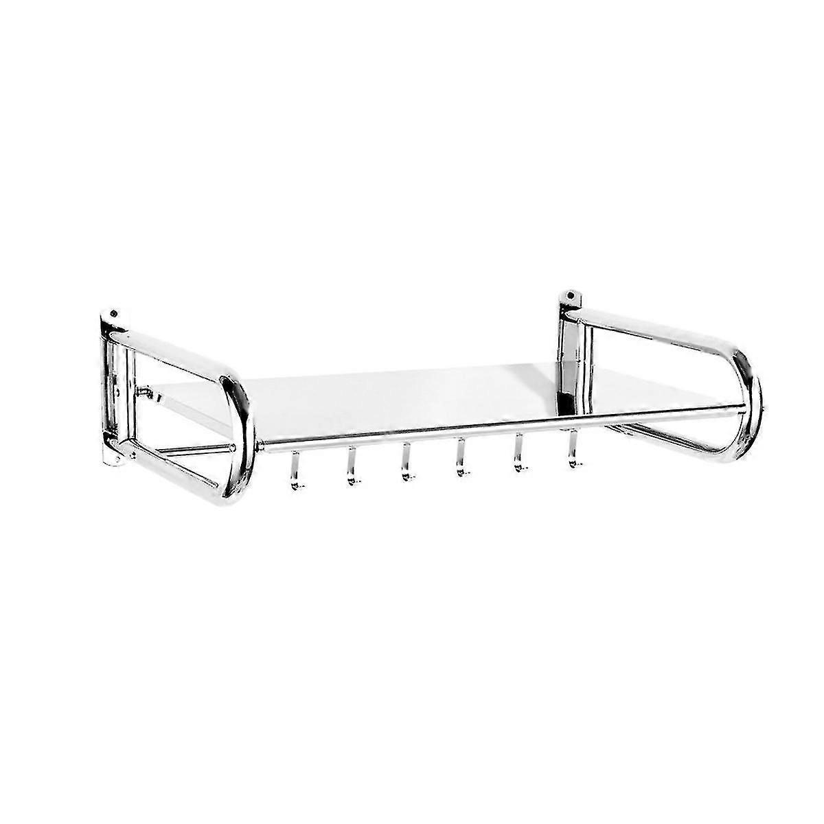 60cm Stainless Steel Microwave Oven Bracket Wall Mounted Kitchen Rack Light Thickened Kitchen Shelf