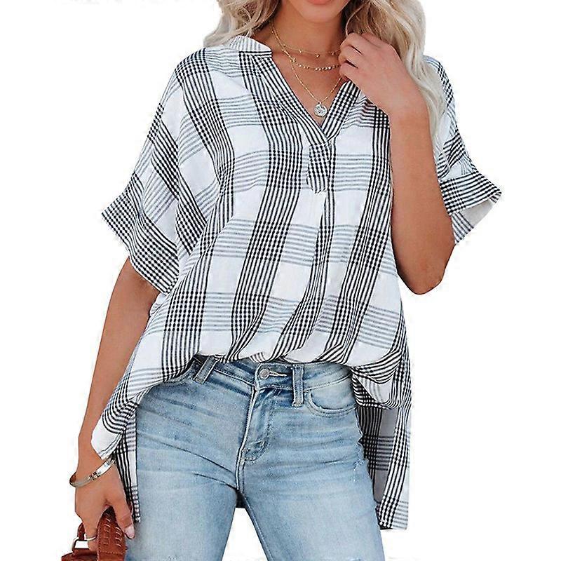 Women Stripe Pattern Casual Loose Shirts