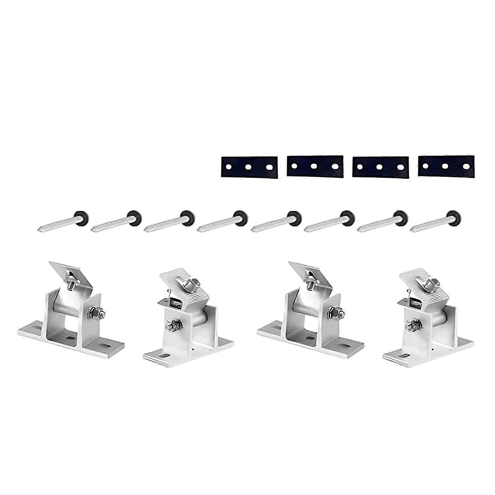Solar Panel Holder Set 15 to 30 Degrees Adjustable Bracket Solar Panel Mount Bracket Set
