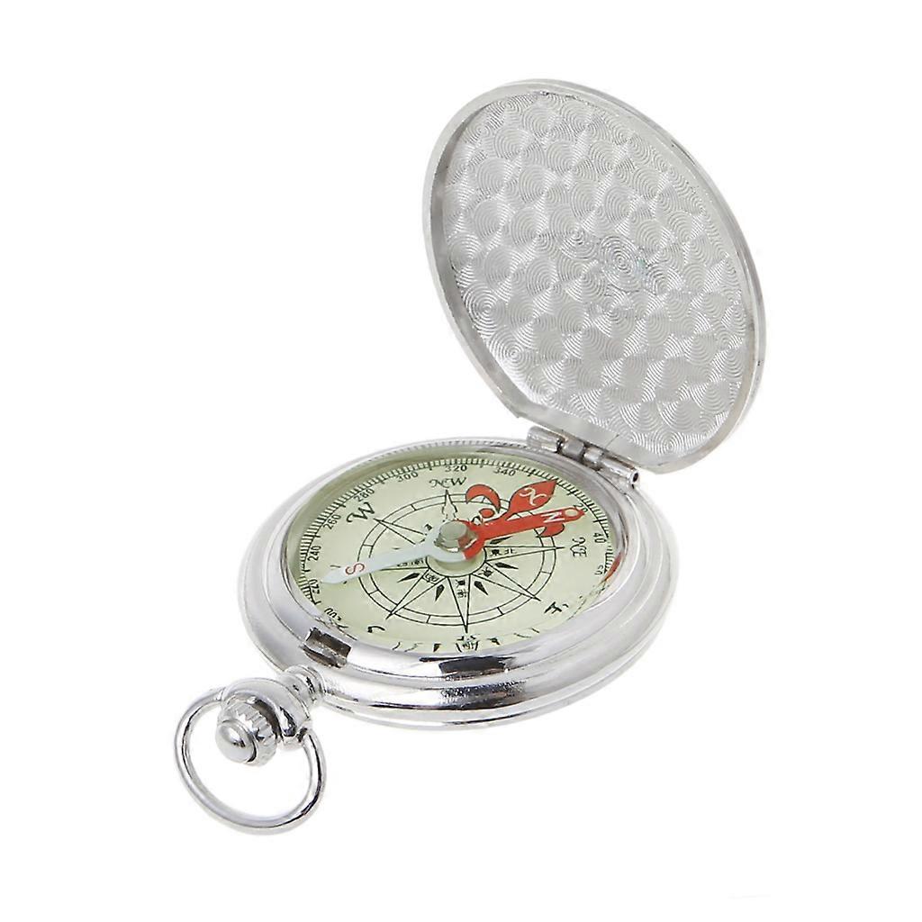Portable Compass Pocket Watch Flip-Open Compass Camping Hiking Compass