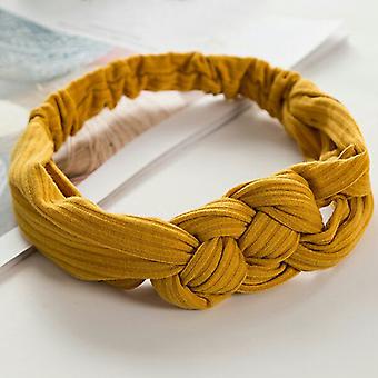 Womens Girls Wide Turban Twist Knot Headband Elastic Yoga Hairs