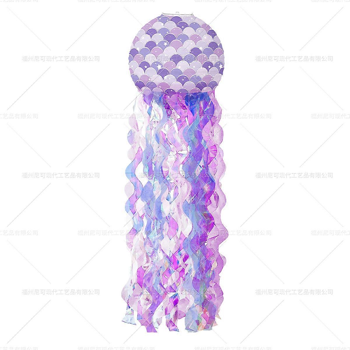 Γοργόνα κρεμαστή μέδουσα χαρτί φανάρι, μέδουσα ψάρια επιθυμεί φανάρια κιτ, ωκεανός κόμμα διακοσμητικά φωτιστικά που για τα παιδιά μωρό δώρο δωμάτιο γενεθλίων