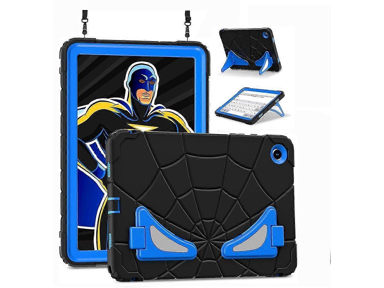 Case for Samsung Galaxy Tab A9 8.7 Inch 2023 Model SM-X110/X115/X117, Rugged Shockproof Cover with Stand, Shoulder Strap