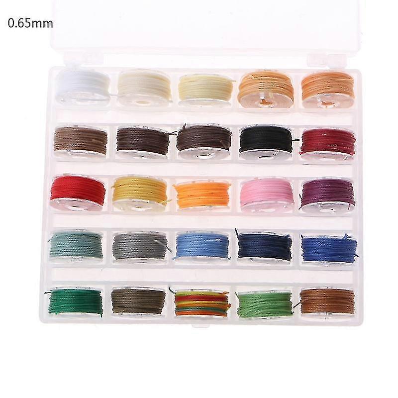 25 Colors Waxed Cord Sewing Wax Rope For Diy Projects Making