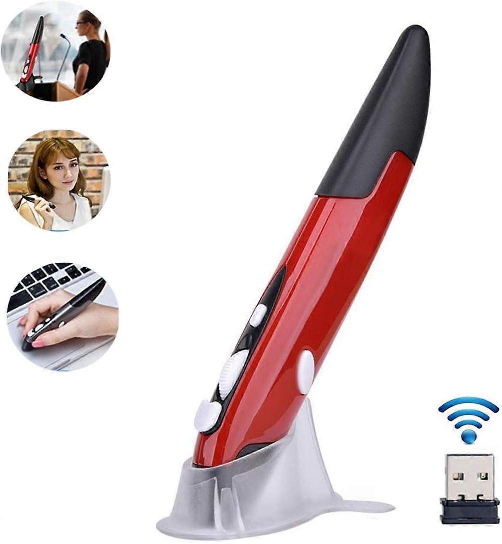 Wireless Pen Mouse, Wireless Optical Pen Mouse Adjustable Handwriting Mini Mice