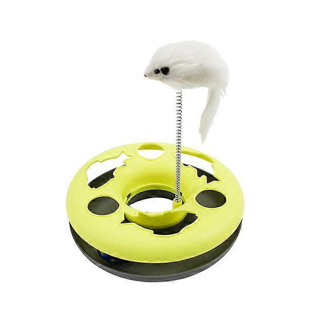 Funny Cat Toys for Indoor Cats Interactive Kitten Toys Roller Tracks with Catnip Spring Pet Toy with Exercise Balls Teaser Mouse