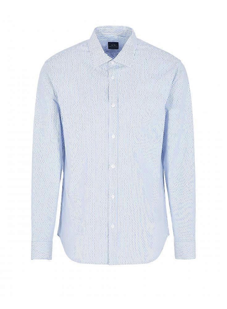 Men's Armani Exchange Shirt Blue/white Striped