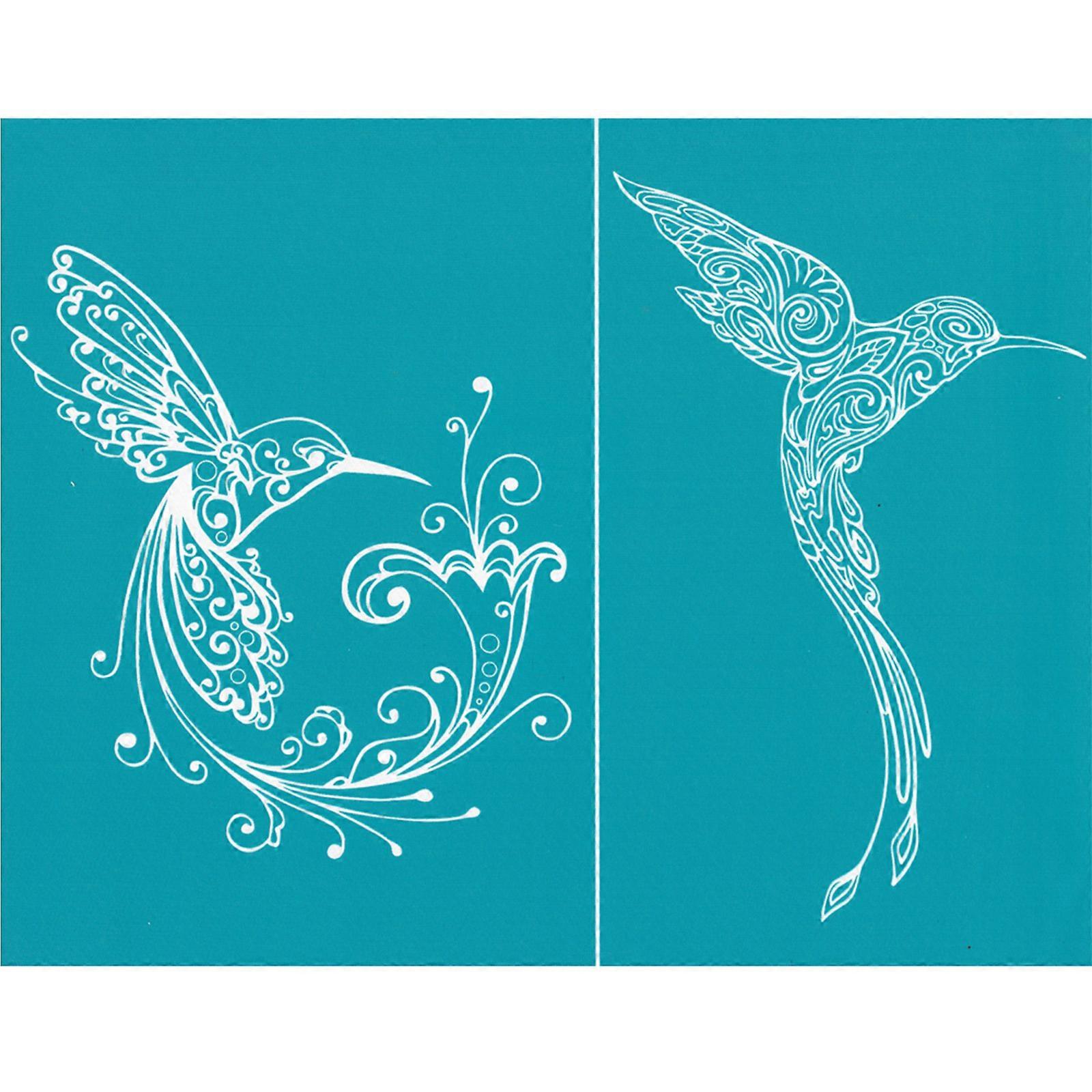 Peacock Self Adhesive Silk Screen Printing Stencil Mesh Transfers Crafts Making