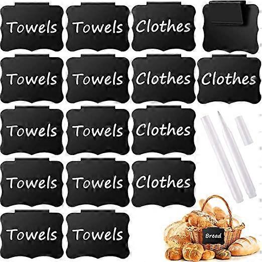 Basket Bin Labels Clips, 2 Shapes Bin Clips Label Holders for Organization and Storage Bins Basket, Removable Kitchen Pantry Clip Basket Labels Tag Ch