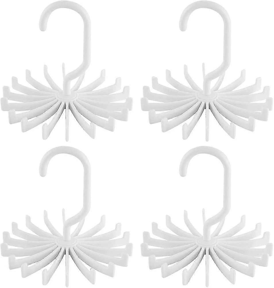 4pc Rotating Scarf Hanger,Tie Belt Holder,20 Adjustable Rotating Hooks