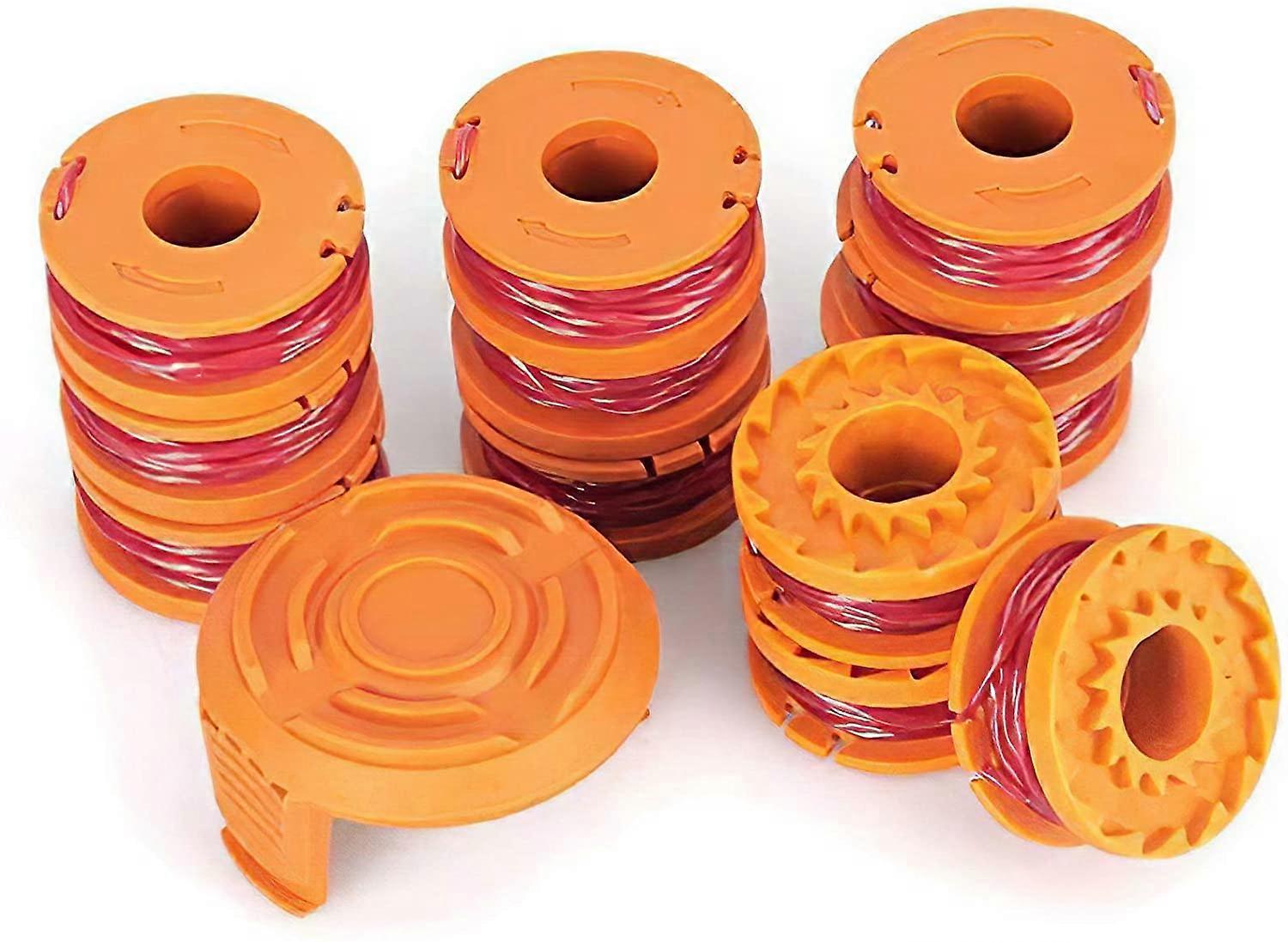 Replacement spool line for Worx trimmer, pack of 13 (pack of 12 trimmer lines, 1 trimmer cap)