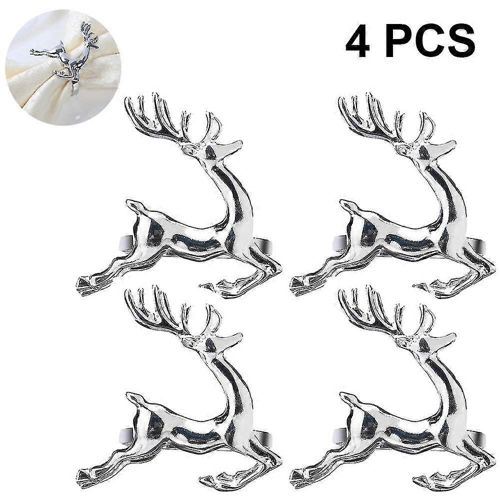 Servettringar, 4st guld älg chic servettringar för platsinställningar