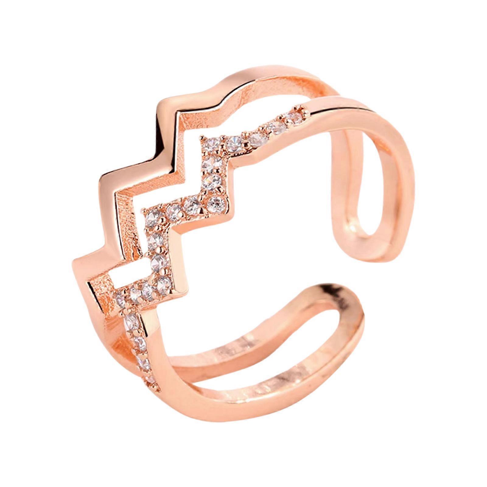 Wave Ring Chic Copper High-Grade Adjustable Design