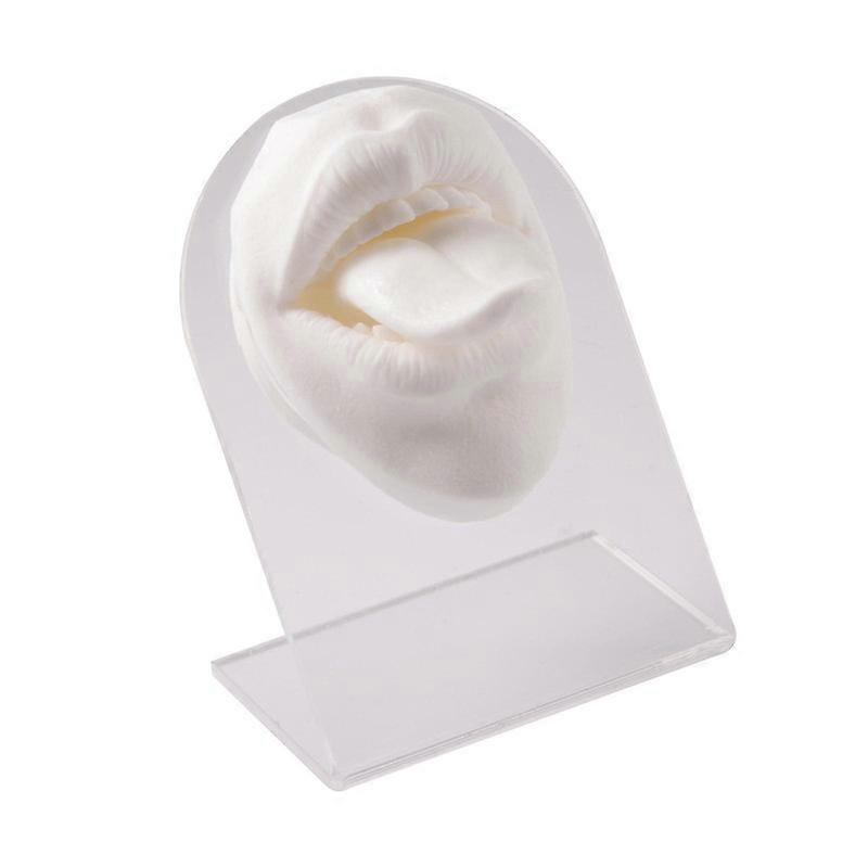 Silicon gură limba Model flexibil practică instrument de educație Display alb xh