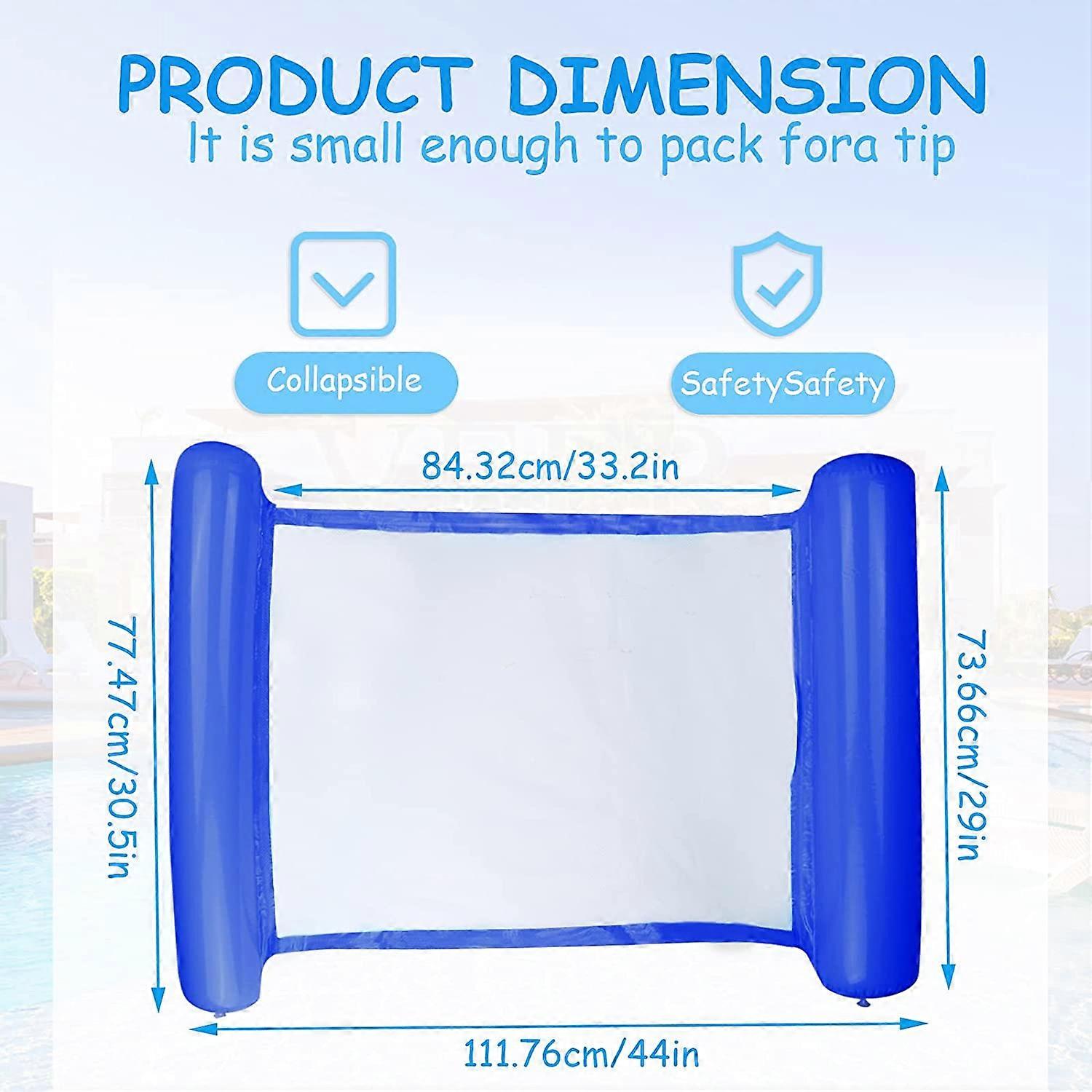 Inflatable Water Hammock, Reclining Floating Float Hammock, Inflatable Floating Bed Hammock