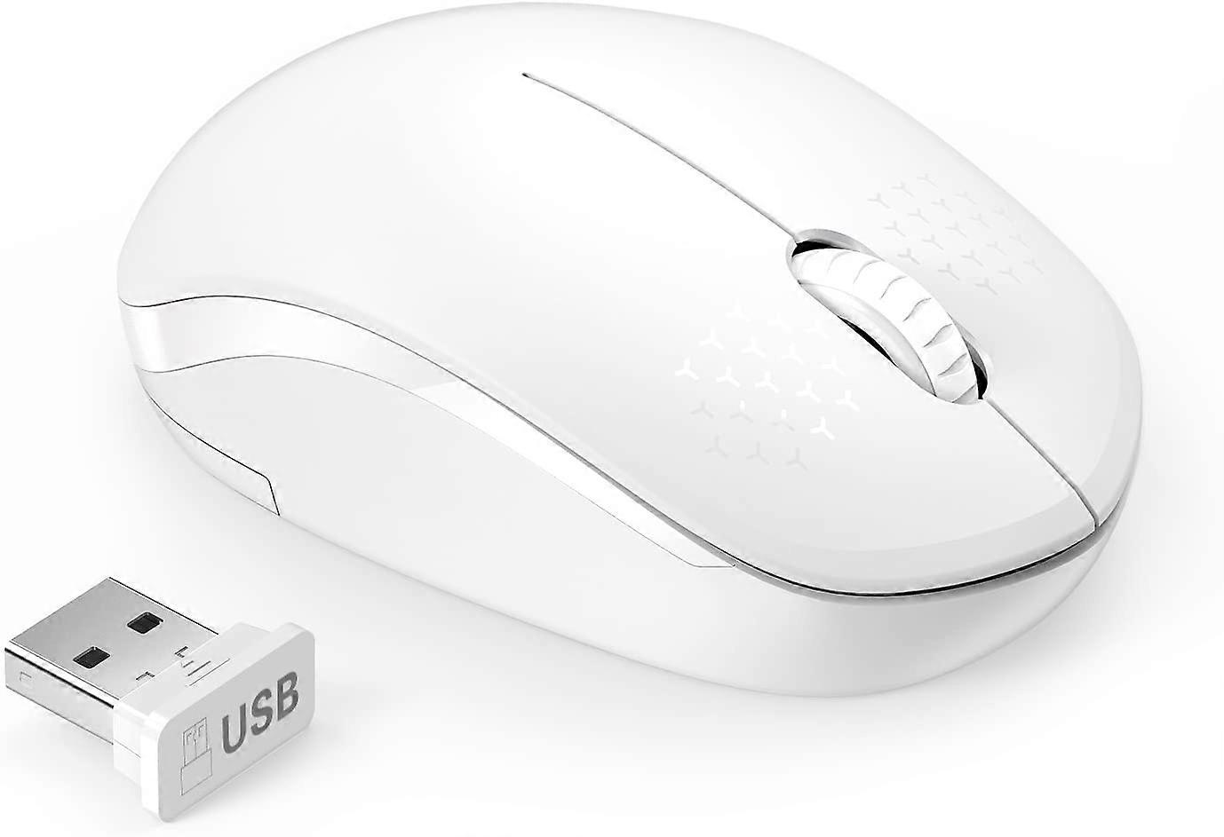 Wireless Mouse, 2.7G Noiseless Mouse with USB Receiver - Portable Computer Mice for PC, Tablet