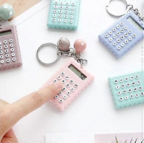 Creative Cookie Calculator Practical Toy Key Hooks Mini Calculator Key Ring for Any Businessman, Worker, Teacher, Student or Anybody(2 Pack)