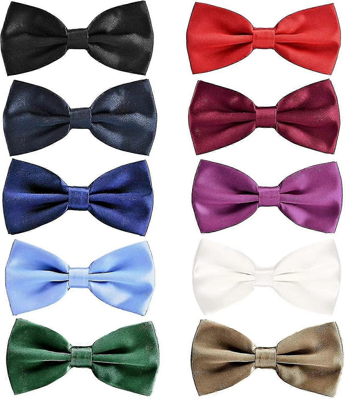 10 Multicolor Pre-Tie Men'S Bow Ties