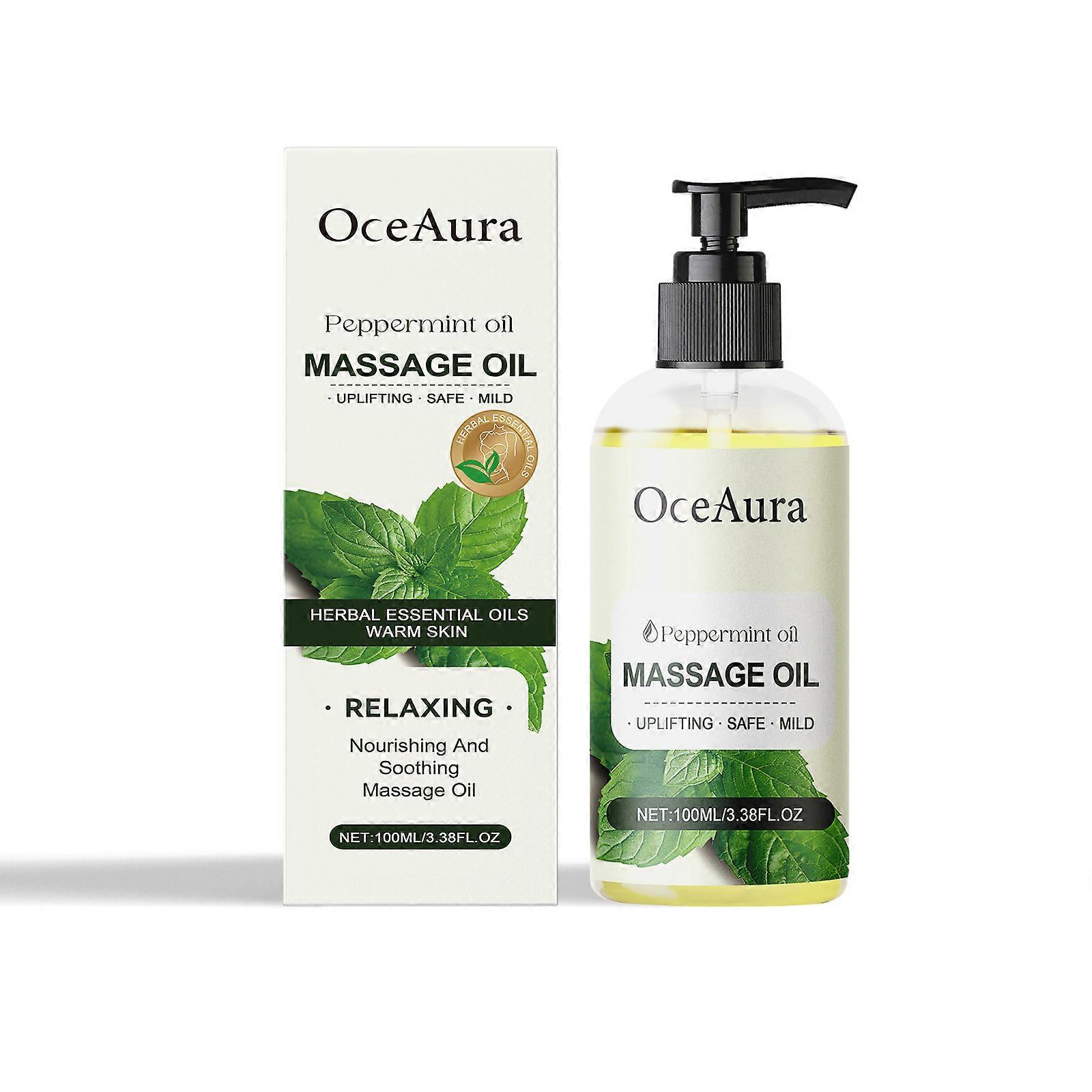 Revitalizing Peppermint Body Essential Oil  Deep Hydration, Fast Absorption & Refreshing Scent for Soft, Smooth Skin  100ml Massage Oil for Daily Mois