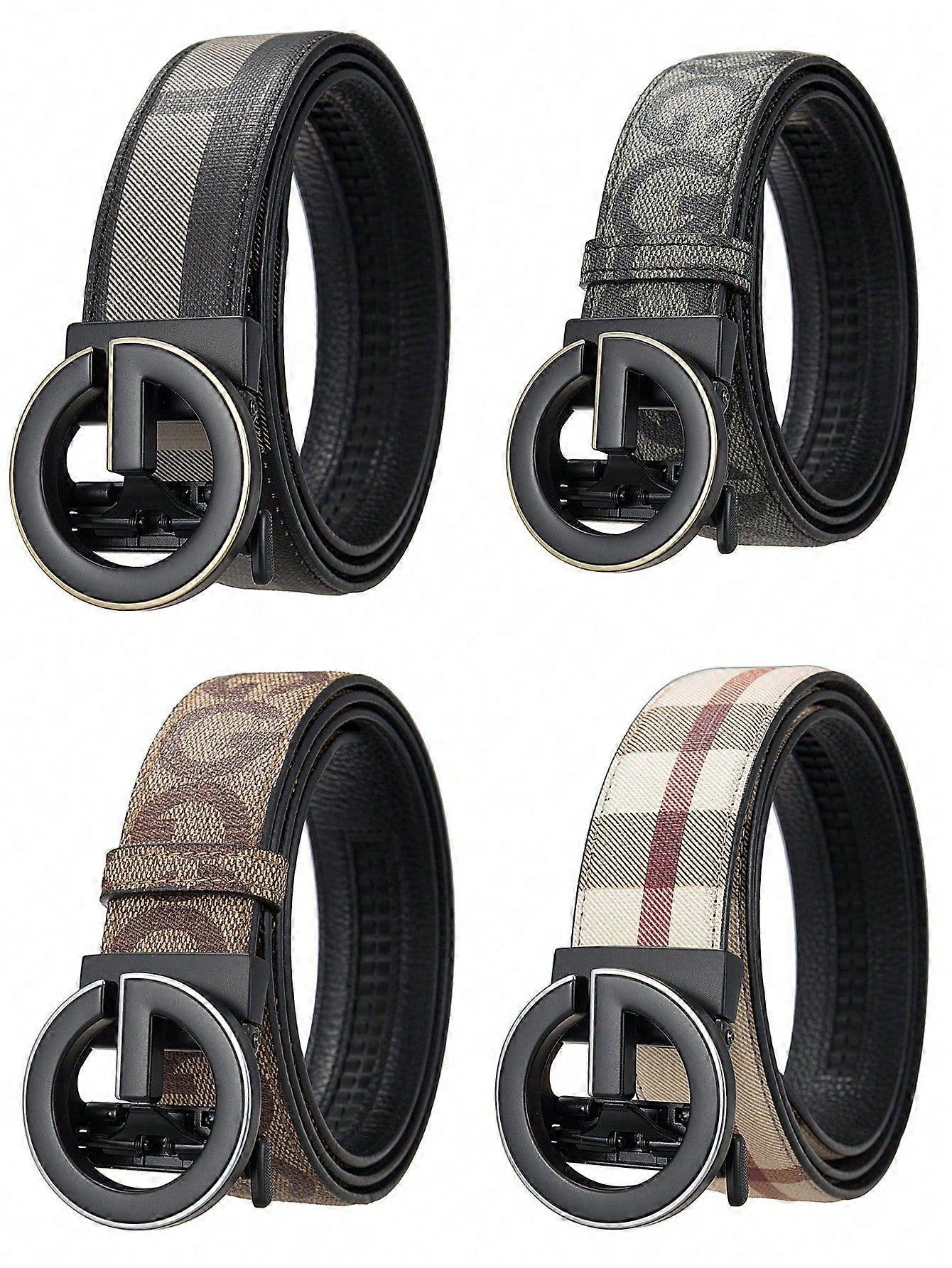Men's Belt, Casual Business Belt, Automatic Adjustable Belt For Men Gift Belt,Band Length Can Be Cut, Random Pattern Cut.