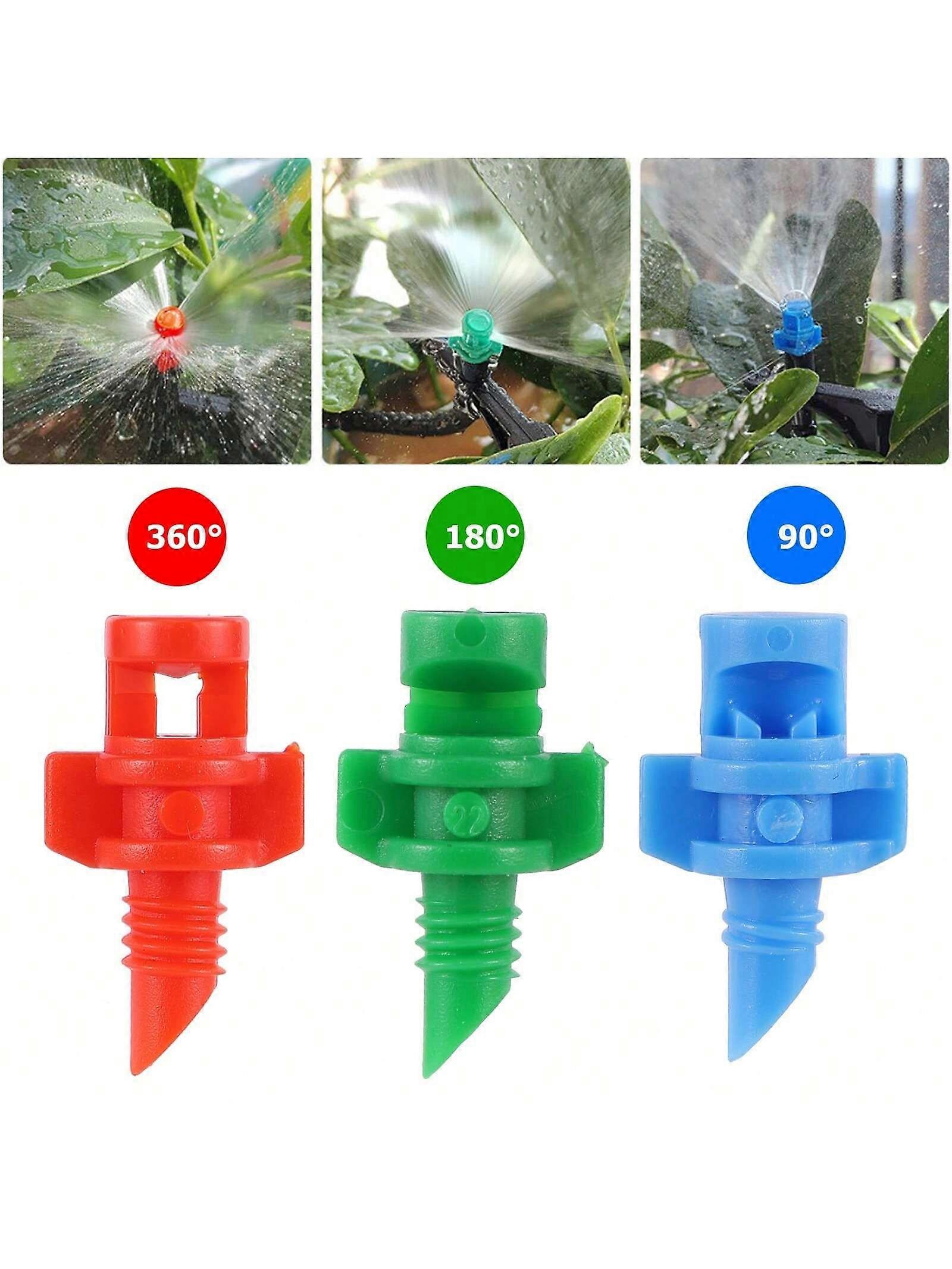 200 Pcs 90180360 External Thread Refraction Micro Nozzle Random External Thread, Garden Greenhouse Drip Irrigation Sprayer Mist Sprayer Watering Simpl