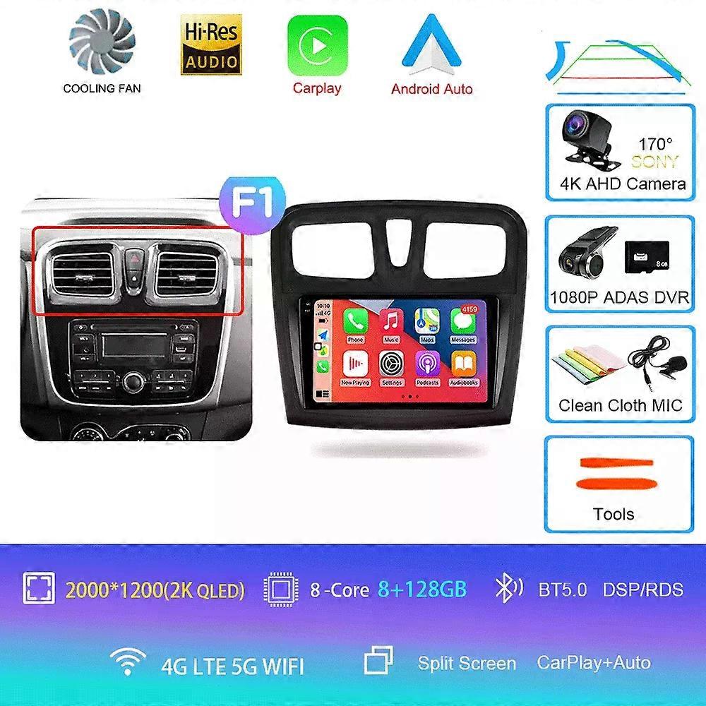 Android 14 Autoradio Pour Renault Logan 2 2012 - 2022 Sandero 2 2013 - 2022 Multimédia Lecteur Vidéo Navigation Stéréo Gps No 2din