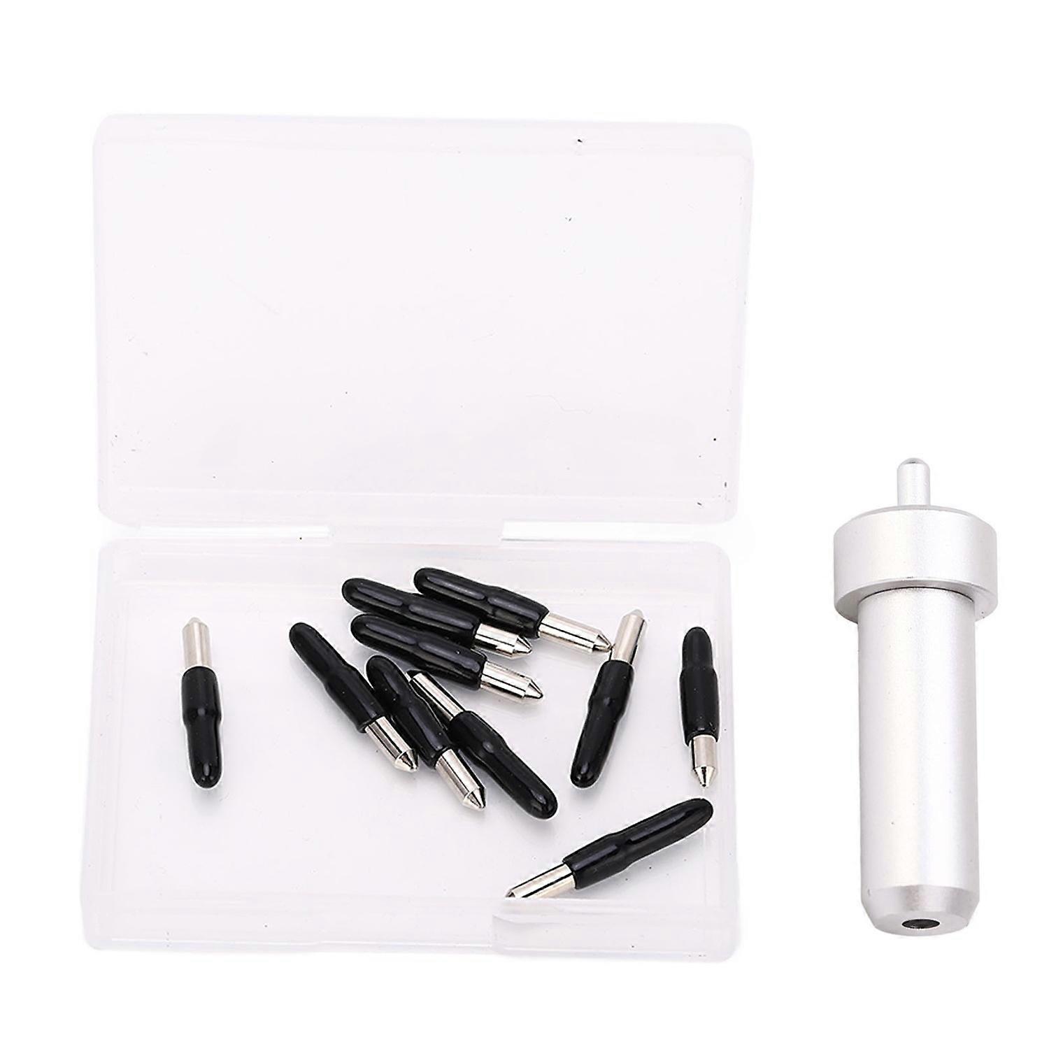 10Pcs 60° Plotter Blade with Blade Holder High Hardness Plotter Cutting Vinyl Cutter Knife for JOY S