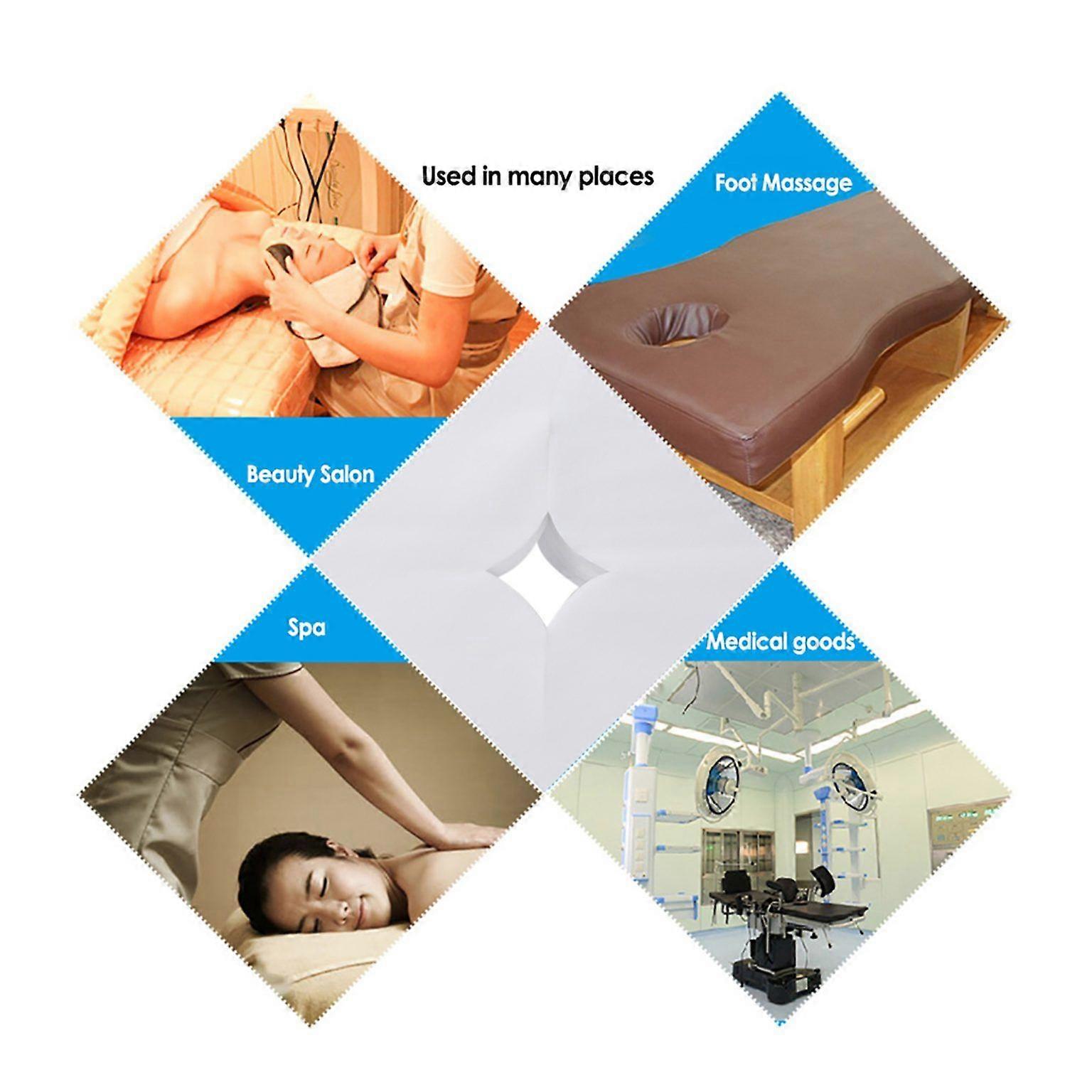 Disposable Non-Woven Square Spa Face Hole Towels