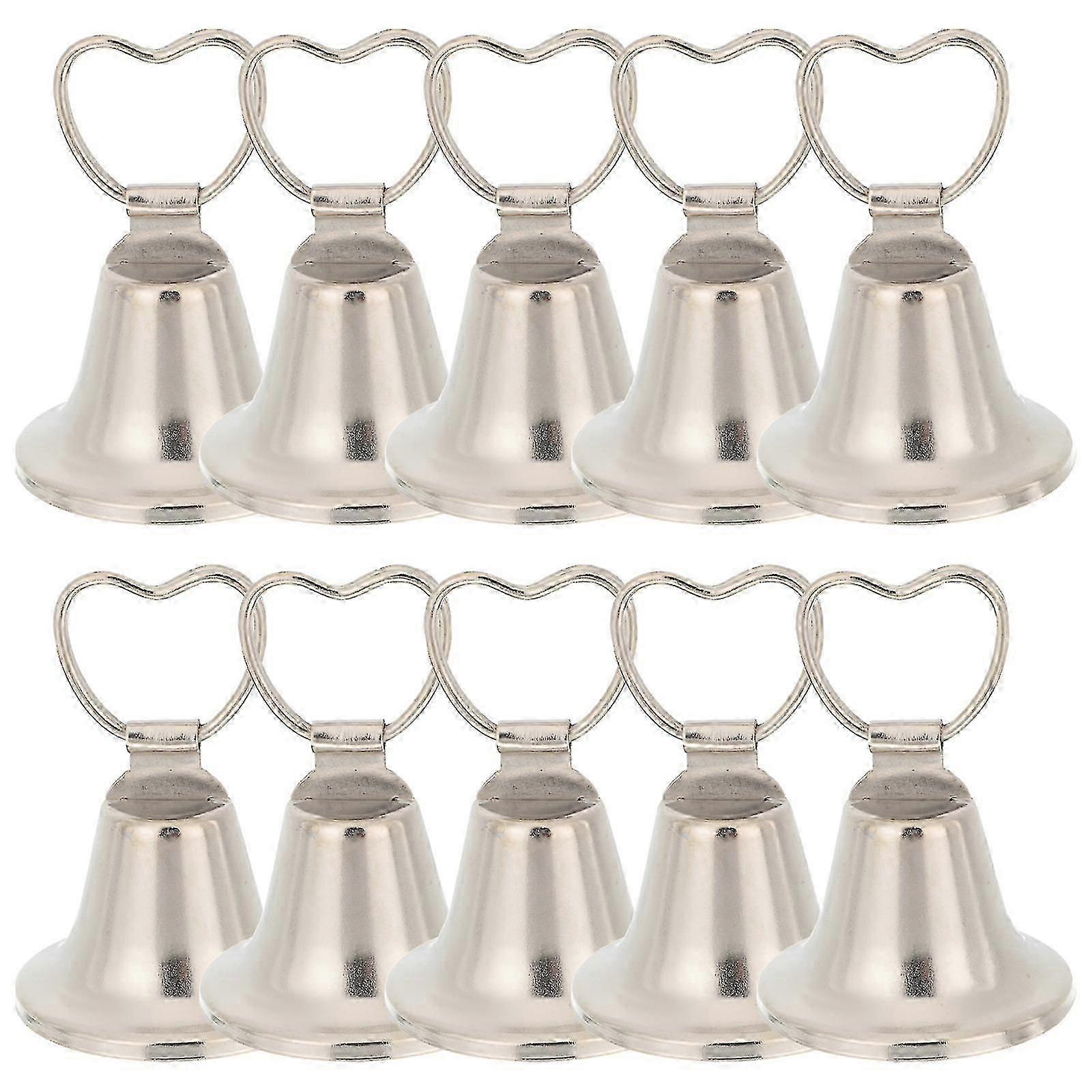 10pcs Wedding Bells Metal Table Number Holders Picture Holders Wedding Card Clips(random Style)