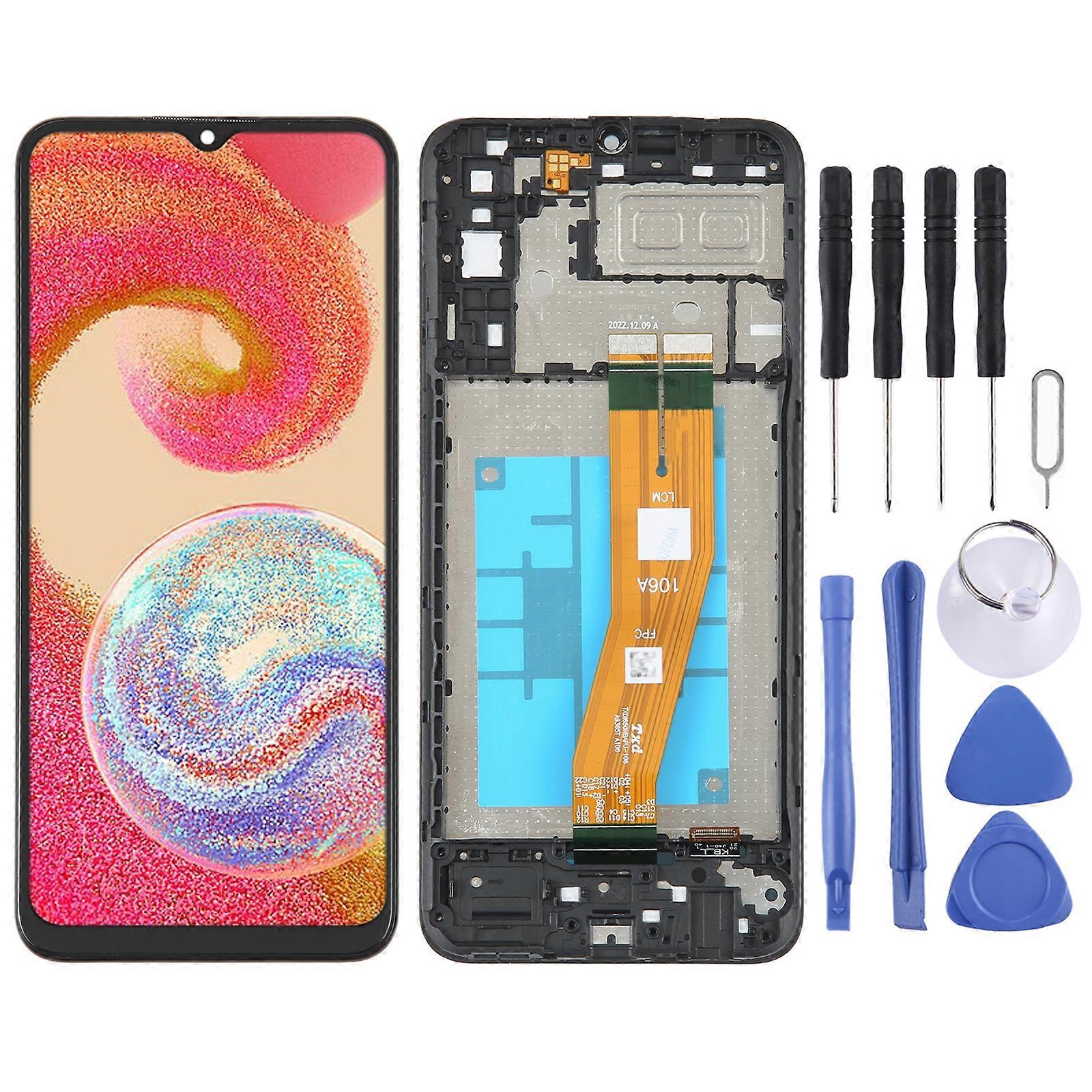 For Samsung Galaxy A04E SM-A042 LCD Screen Digitizer Full Assembly with Frame