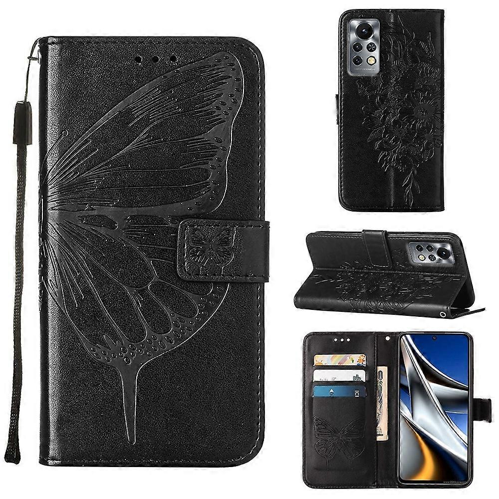 For Infinix Note 11S / Note 11 Pro Embossed Butterfly Leather Phone Case