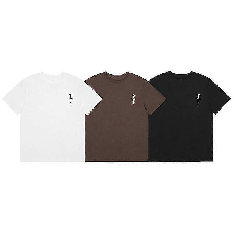 Kaktüs Jack Mektup Baskı Erkekler Ve Kadınlar Gevşek Kısa kollu T-shirt Pamuk