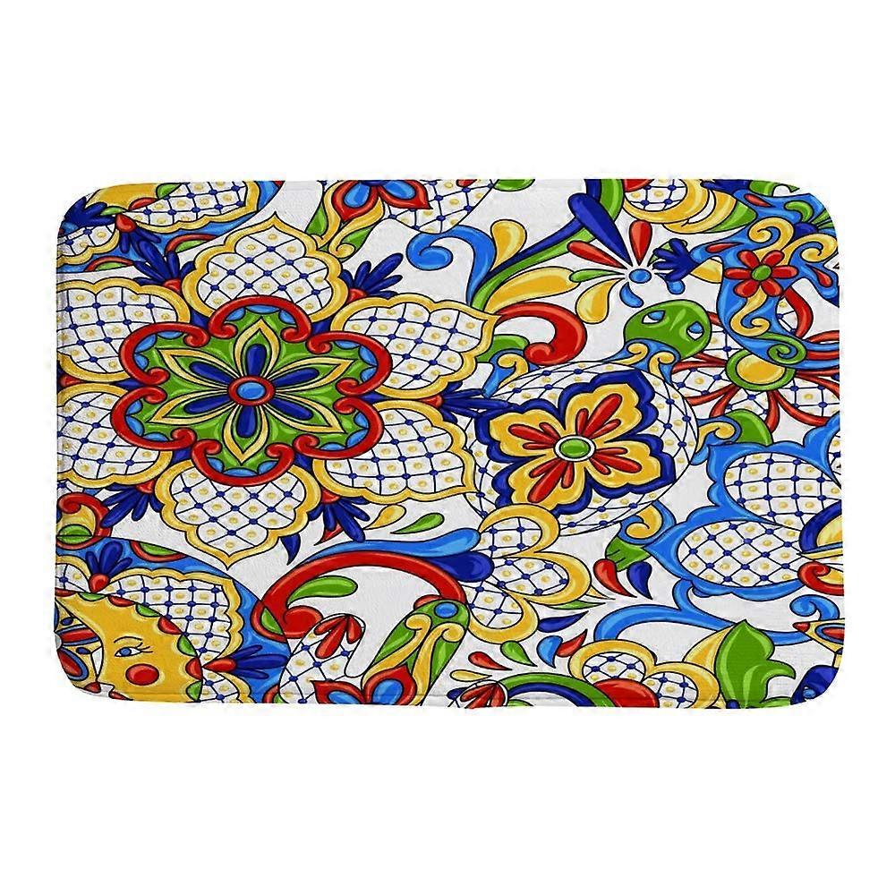 Non-Slip Absorbent Soft Bath Rug for Bathroom or Entryway 24 x 16 Inch