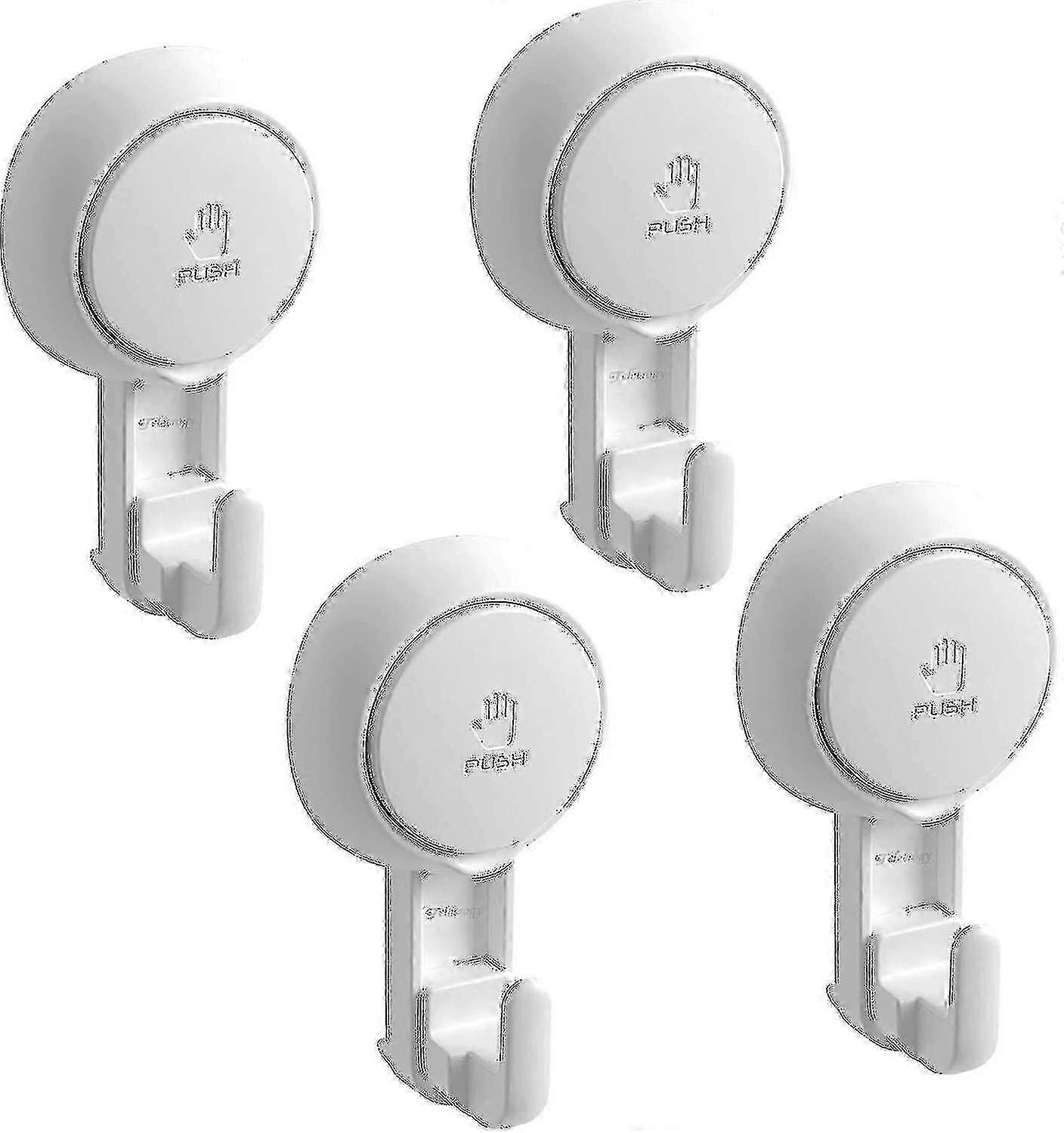 Suction Cup Hooks Suction Cup Hooks No Drilling Required - 4 Pieces Suction Cup Hooks Super Strong M