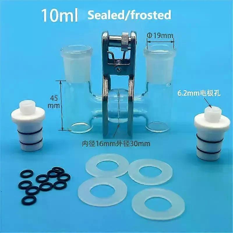 Shibingsheng Small capacity replaceable membrane H-type electrolytic cell/CH2010 H-type sealed electrolytic cell/Two electrode system