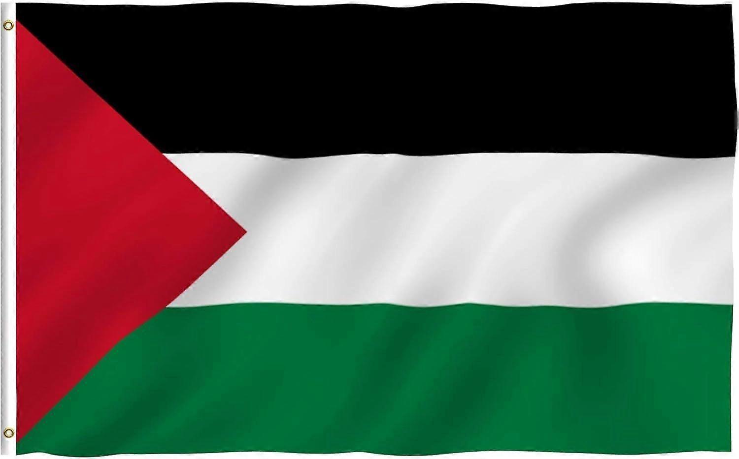 Palestine Flag - Vivid Color and Fade proof - Canvas Header and Double Stitched with Brass Grommets 3 X 5 Ft