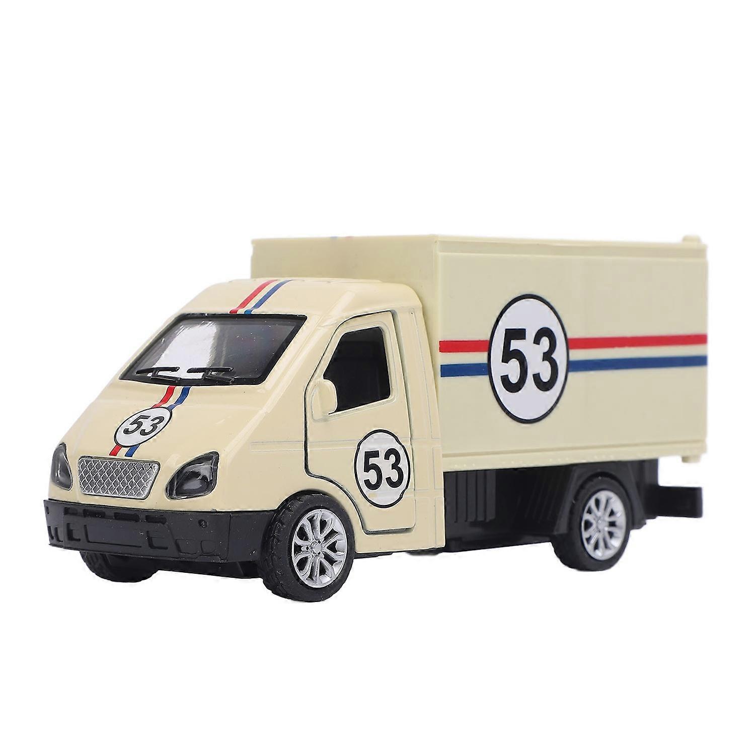 Small Container Truck Car Alloy Truck Model Toy Interactive Play Set Vehicle Model for Kids Light Ye