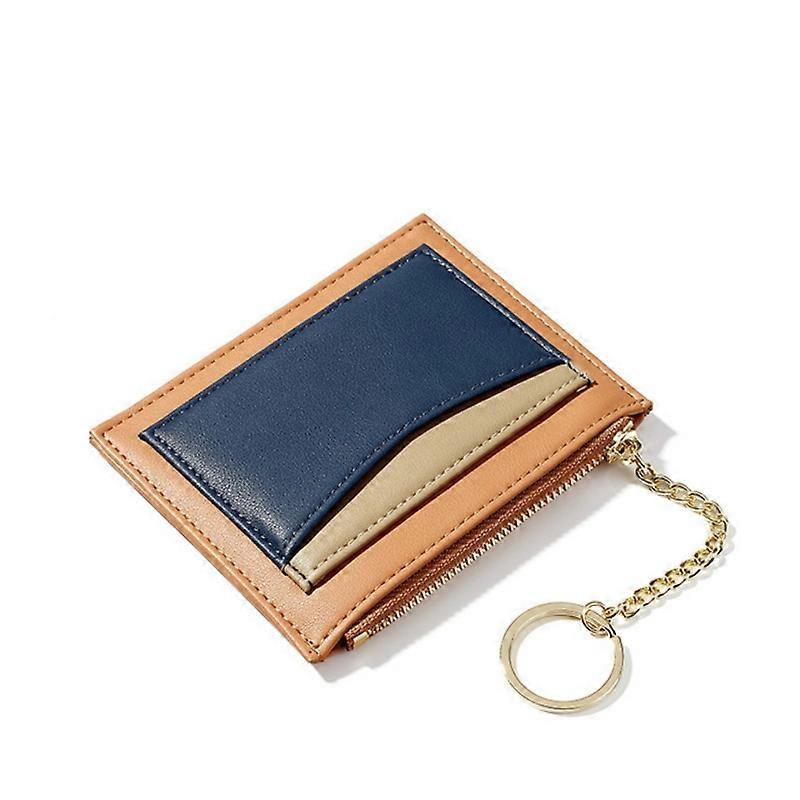 Fashion Stitching Multi-card Zipper Card Bag Multi-function Mini Wallet