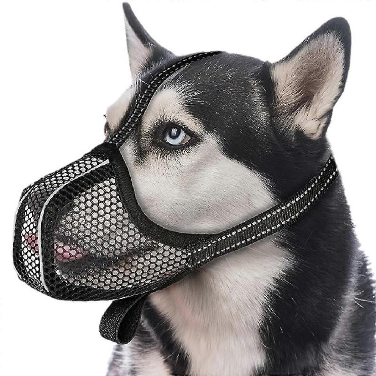 Dog Muzzle, Mesh Muzzle, Reflective Strap