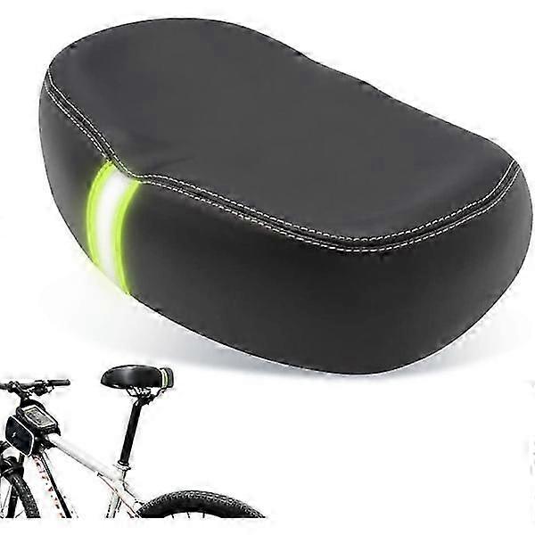 Noseless comfortable wide bicycle saddle with memory foam padded cuz
