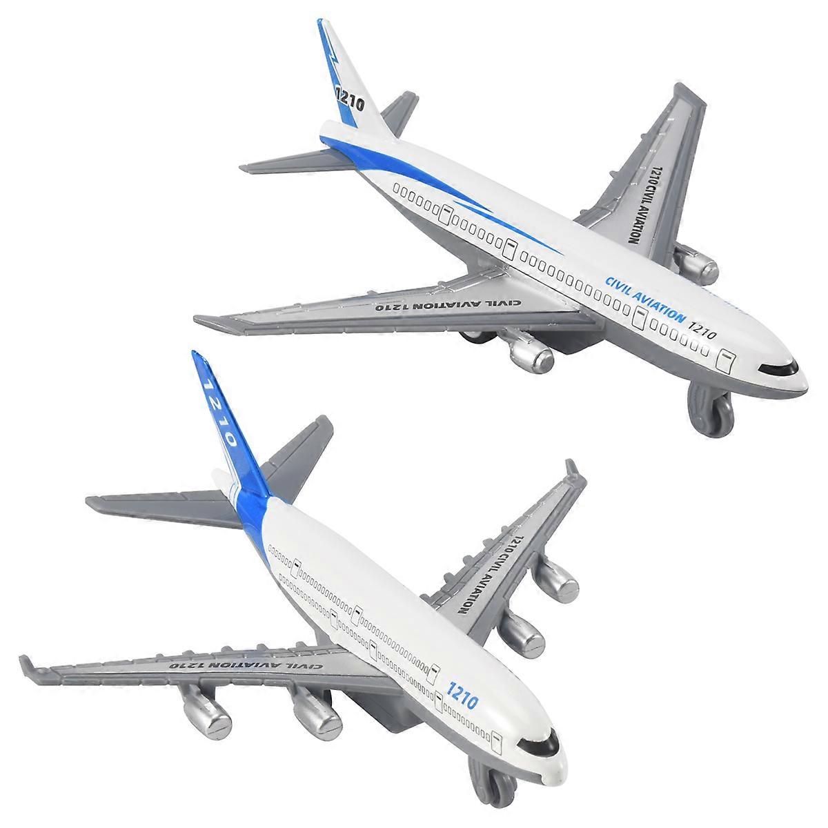 2Pcs/Set Kids Glider Airliner Alloy Camouflage Airplane Model Toy