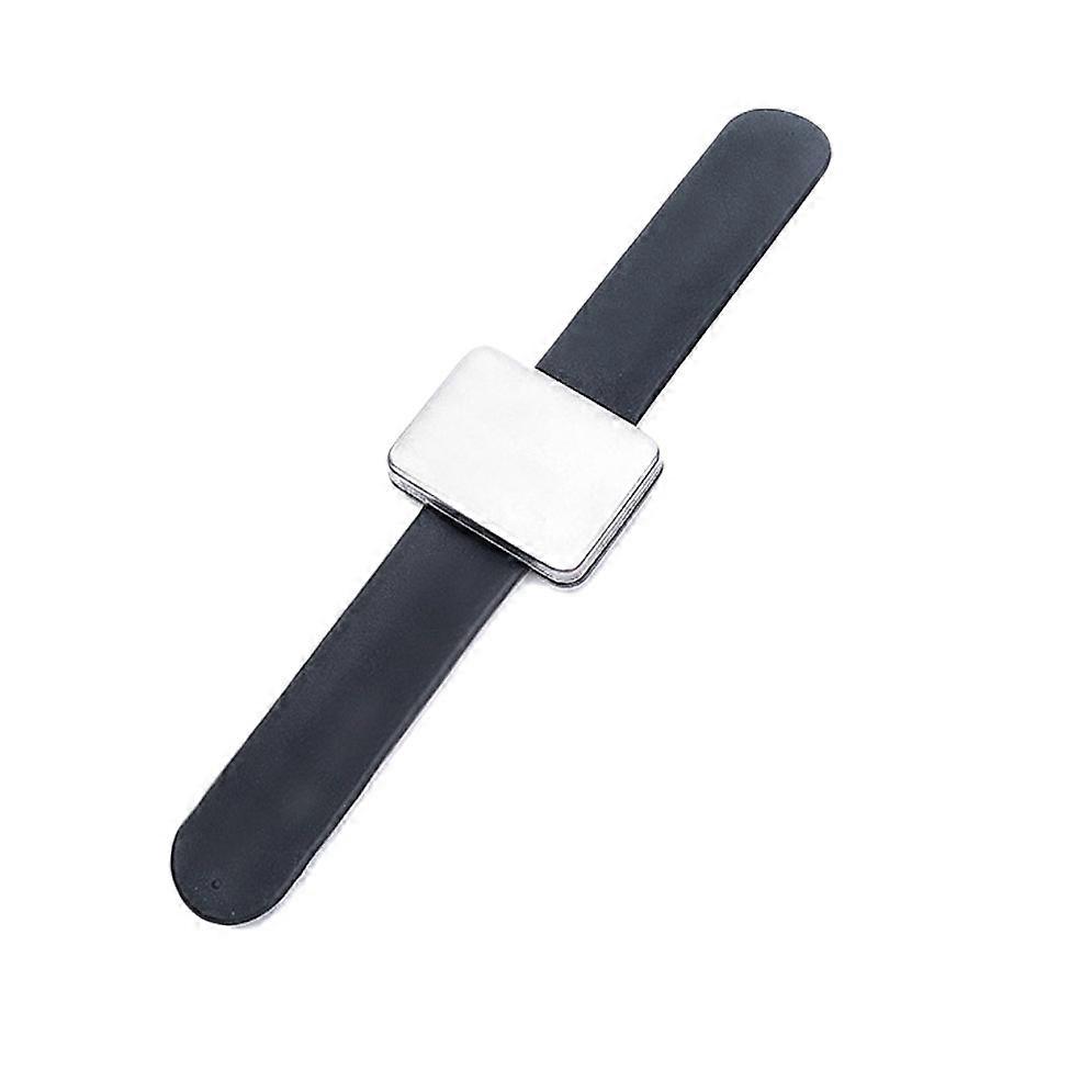 Adjustable Magnetic Self Adhesive Wrist Band for Salon Clip Black