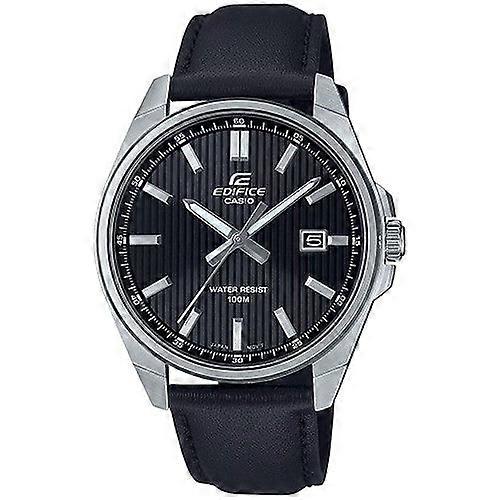 Casio Edifice Efv-150l-1avuef Men's Analog Watch With Black Leather Strap