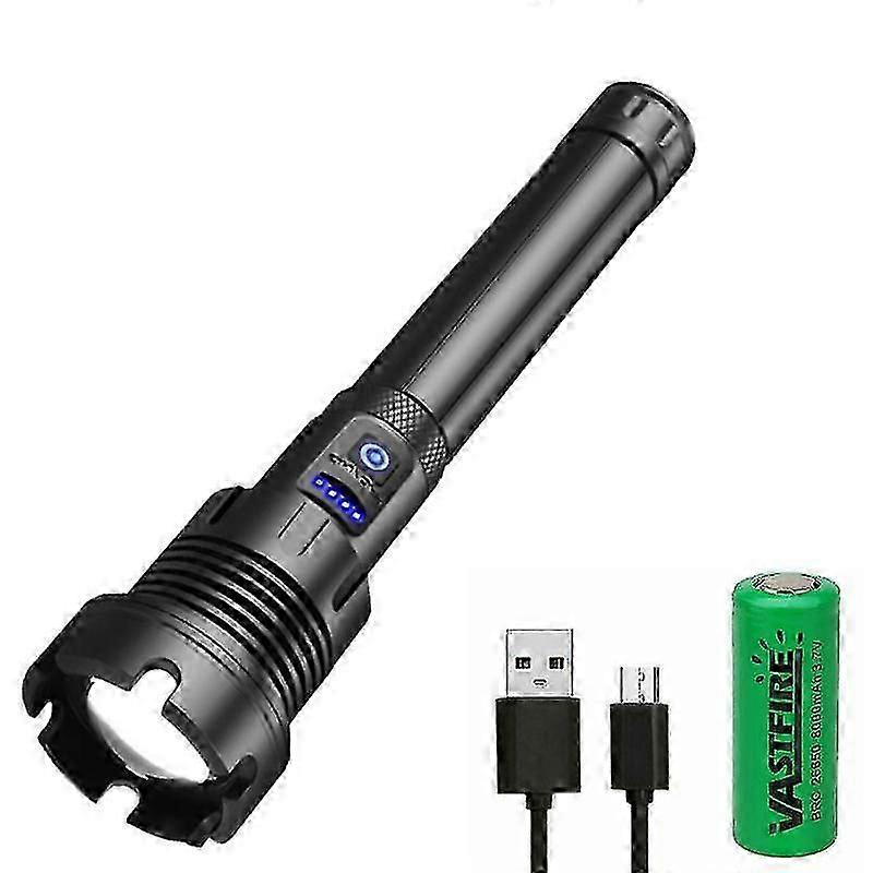 Super Bright Xhp90 Torch Led Flashlight Usb Rechargeable Tactical Light Cob