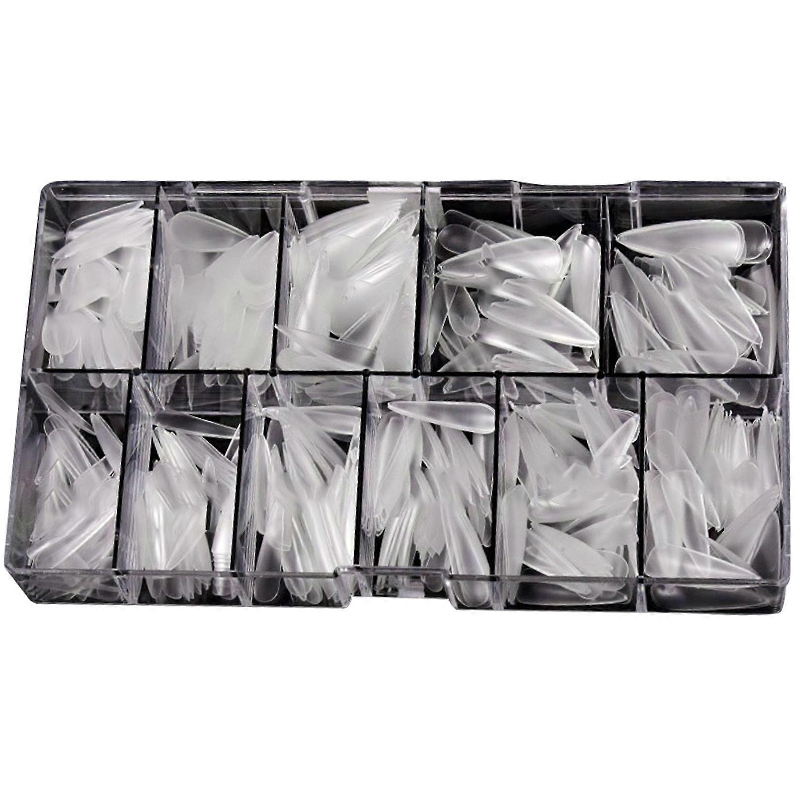 Stilettos/Almendra Uñas Falsas 500pcs Presión en la Uñas Claras Puntas Cubiertas Completas Uñas Falsas Acrílicas para la Extensión de la Uña