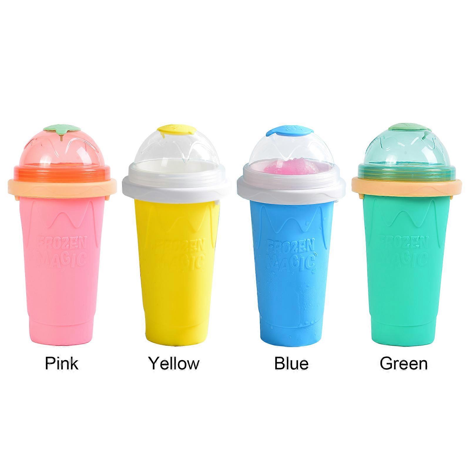 Silicone Cup for Ice Cream Making Summer DIY Smoothie Double Layer Home Milkshake Juice Frozen Squeeze Cooler Mug